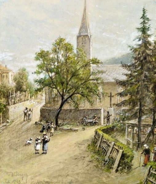 St. Nikolaus Kirche Oil Painting by William Unger