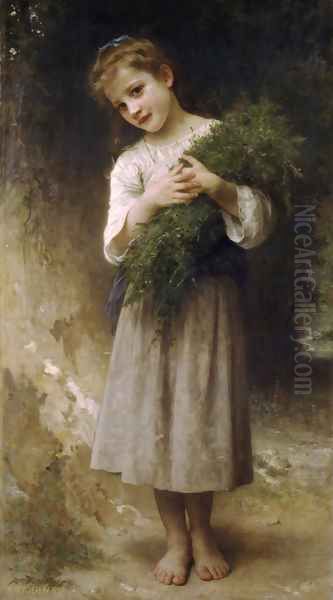 Retour des champs (Returned from the fields) Oil Painting by William-Adolphe Bouguereau