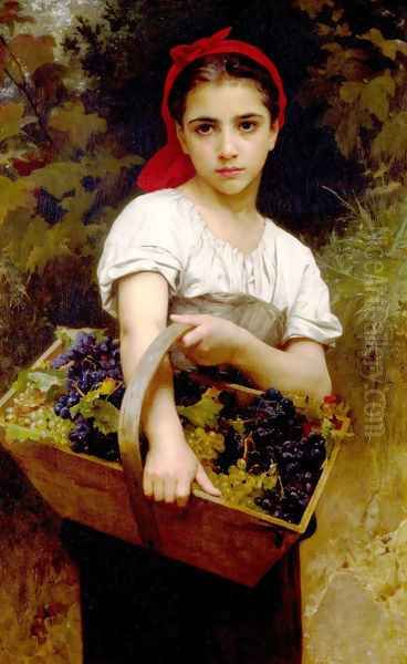 Vendangeuse [The Grape Picker] Oil Painting by William-Adolphe Bouguereau