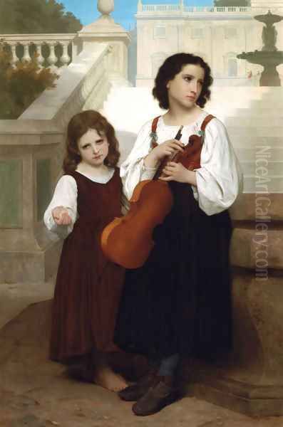 Loin du pays (Far from home) Oil Painting by William-Adolphe Bouguereau