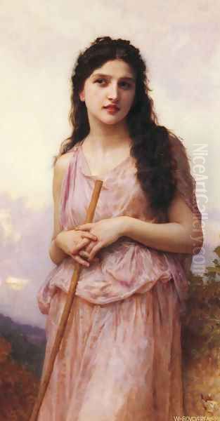 L'attente (Waiting) Oil Painting by William-Adolphe Bouguereau