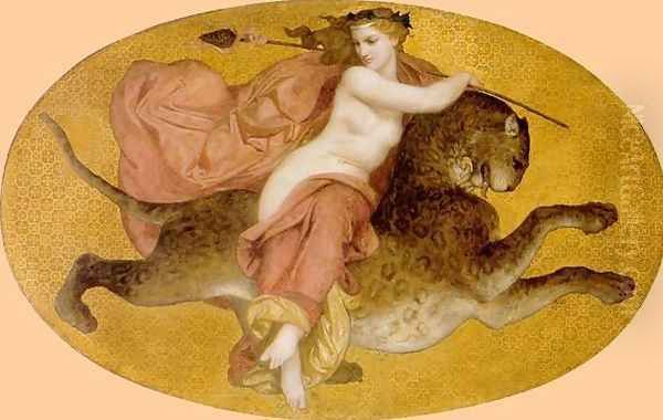 Bacchante on a Panther Oil Painting by William-Adolphe Bouguereau