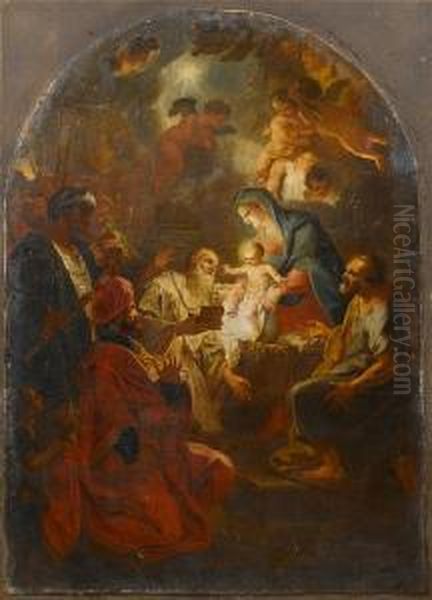 The Adoration Of The Magi Oil Painting by Michelangelo Unterberger