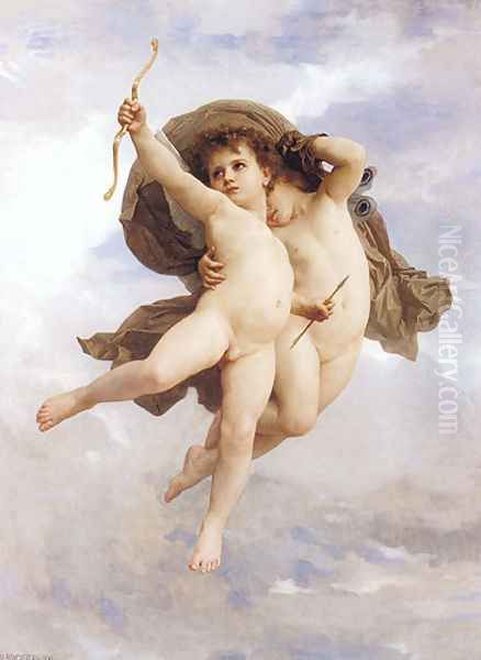 Victorious Love Oil Painting by William-Adolphe Bouguereau