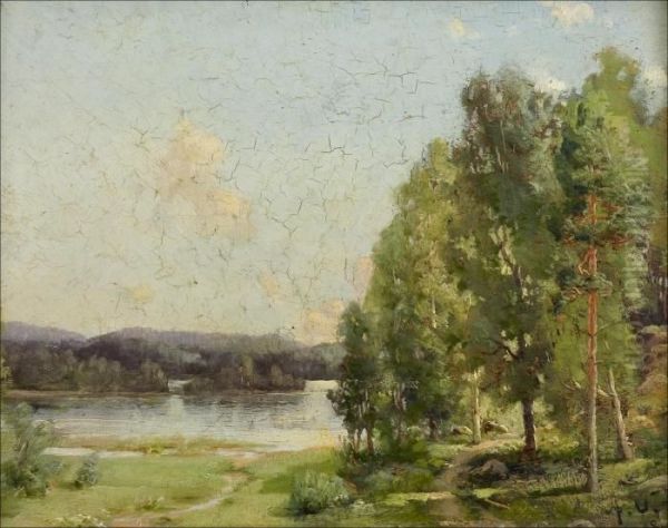 Kesamaisema. Oil Painting by Aukusti Uotila