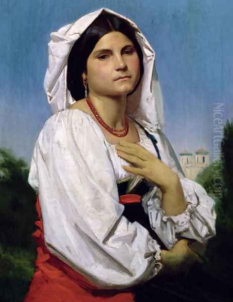 Therese Oil Painting by William-Adolphe Bouguereau