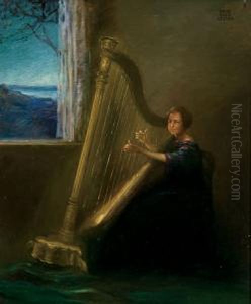 Midnight Sonata Oil Painting by Anna Milo Upjohn