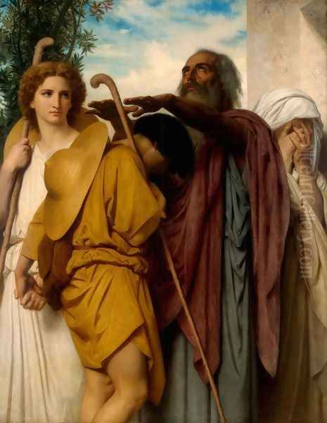 Tobias Receives his Father's Blessing 1860 Oil Painting by William-Adolphe Bouguereau