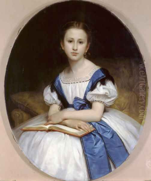 Portrait de Mlle Brissac (Portrait of Miss Brissac) Oil Painting by William-Adolphe Bouguereau