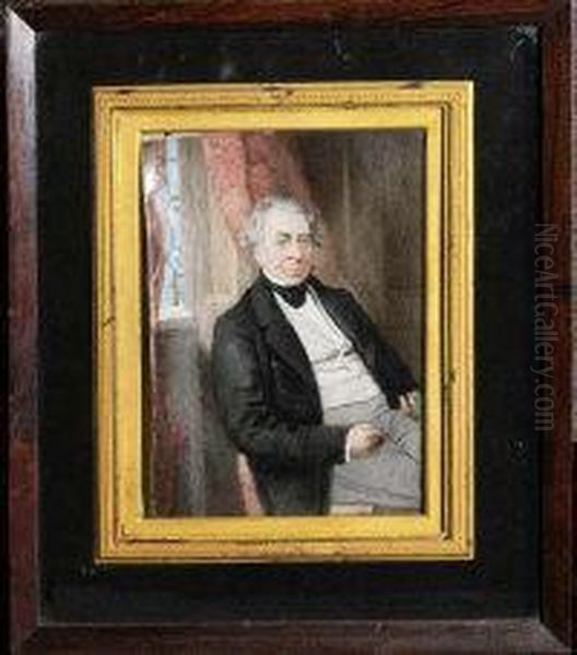 A Three-quarter Length Portrait Of Thomas Mclean Esq. Oil Painting by Edward Upton