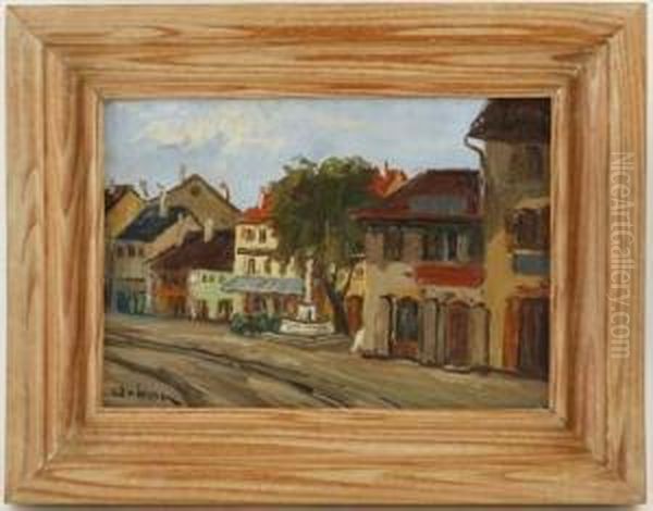 Vue De Carouge Oil Painting by Harry Urban