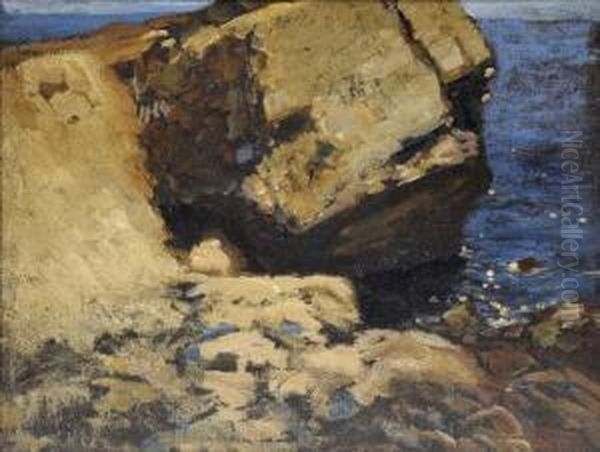 Felsenlandschaft Oil Painting by Hermann Urban