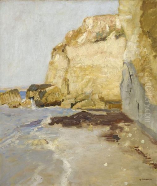 Felsenkuste Bei Anzio Oil Painting by Hermann Urban