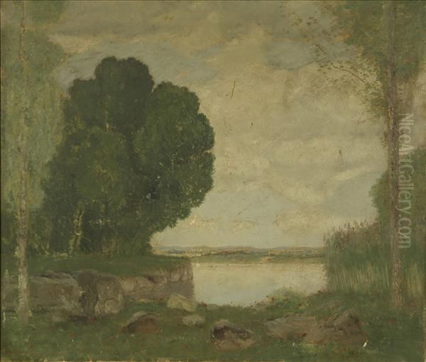 The Edge Of The Lake Oil Painting by Hermann Urban