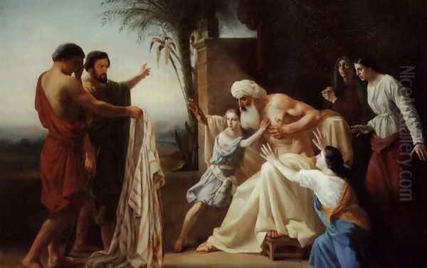 Jacob Recieving the Tunic of His Son Oil Painting by William-Adolphe Bouguereau