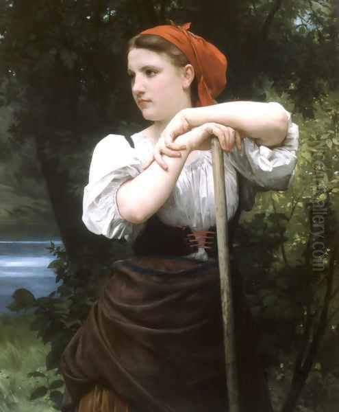 Faneuse [The Haymaker] Oil Painting by William-Adolphe Bouguereau