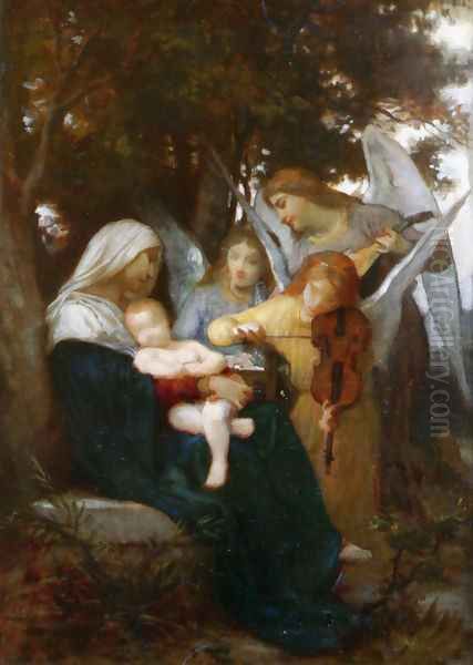 Study for Vierge aux anges (Study for Virgin with Angels) Oil Painting by William-Adolphe Bouguereau