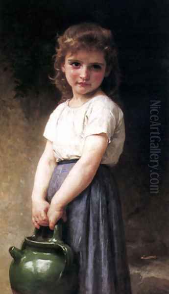 Going to the Well Oil Painting by William-Adolphe Bouguereau