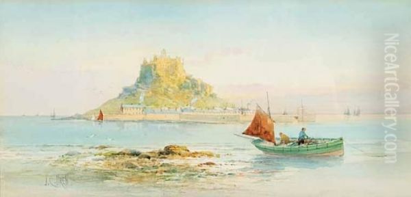 St. Michaels,cornwall Oil Painting by John Clarkson Uren