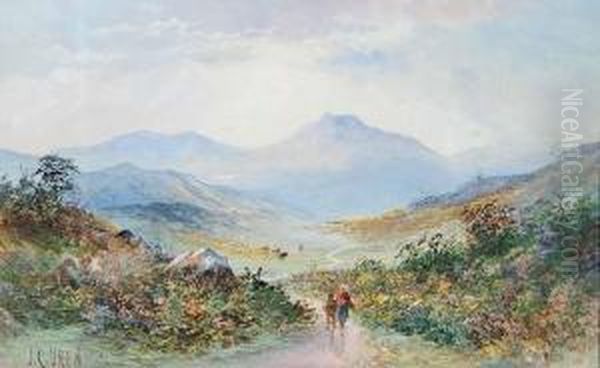 Hiking Down The Path Oil Painting by John Clarkson Uren