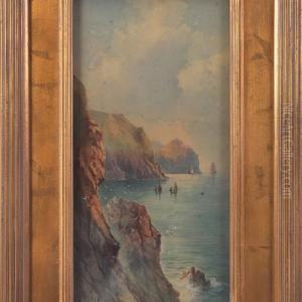 Coastal Scene Oil Painting by John Clarkson Uren