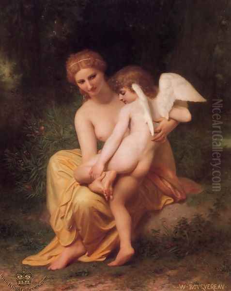 Wounded Love Oil Painting by William-Adolphe Bouguereau