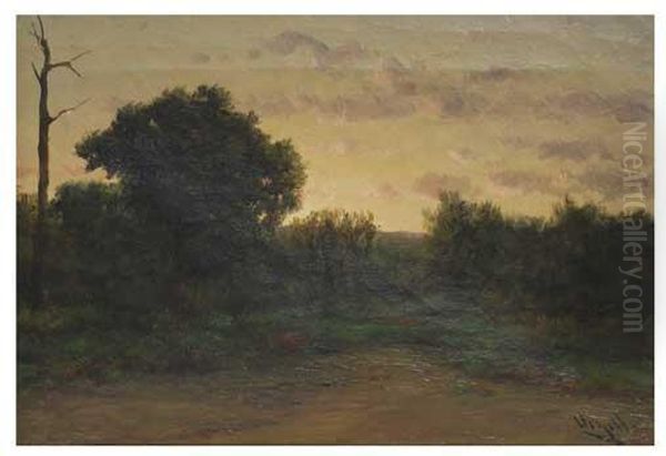 Paisaje Oil Painting by Modesto Urgell y Inglada