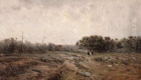 Paisaje Oil Painting by Modesto Urgell y Inglada