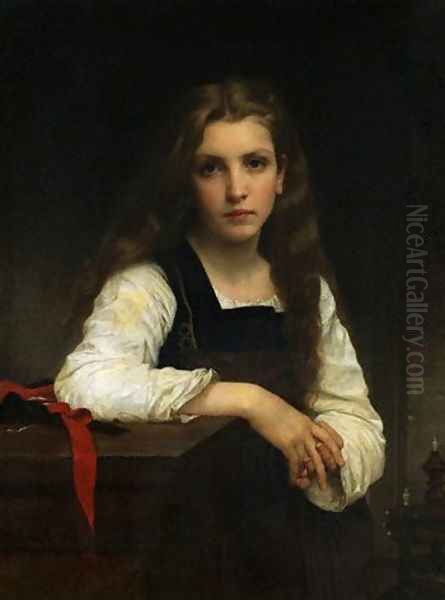 The Fair Spinner Oil Painting by William-Adolphe Bouguereau