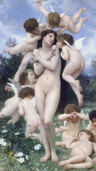 Springtime Oil Painting by William-Adolphe Bouguereau