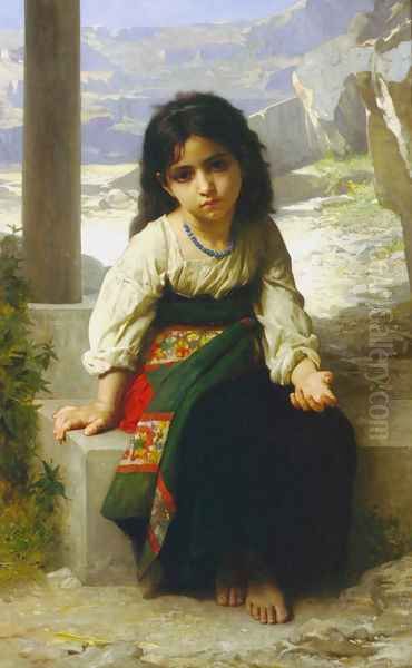 The little beggar Oil Painting by William-Adolphe Bouguereau