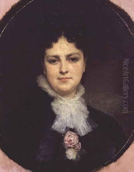 Portrait of Miss Addison Head of San Francisco Oil Painting by William-Adolphe Bouguereau