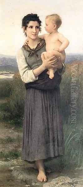 Going to the Bath Oil Painting by William-Adolphe Bouguereau