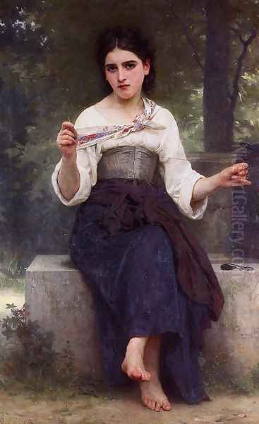 The Dressmaker Oil Painting by William-Adolphe Bouguereau