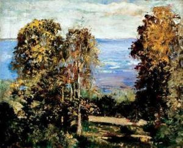 Schweriner See Oil Painting by Lesser Ury