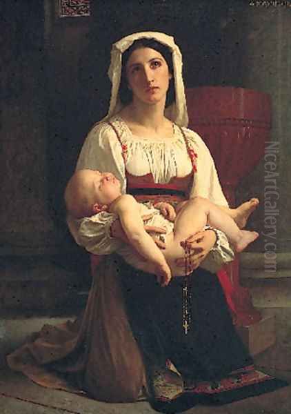 Prayer Oil Painting by William-Adolphe Bouguereau