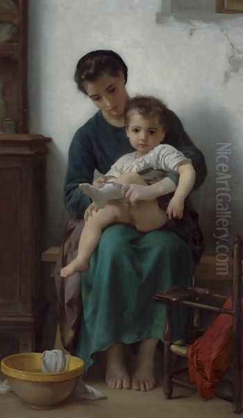 The Big Sister Oil Painting by William-Adolphe Bouguereau