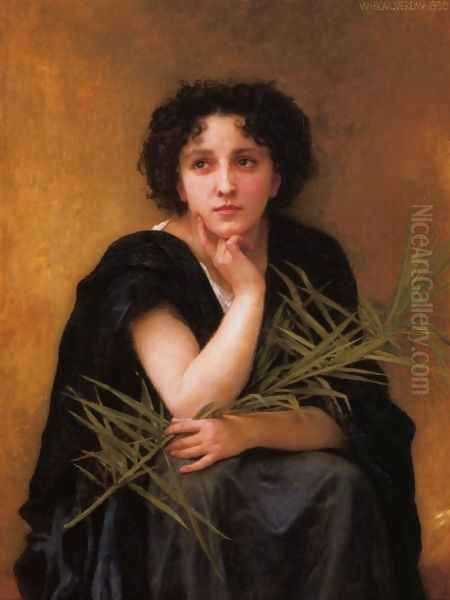 Reflection Oil Painting by William-Adolphe Bouguereau