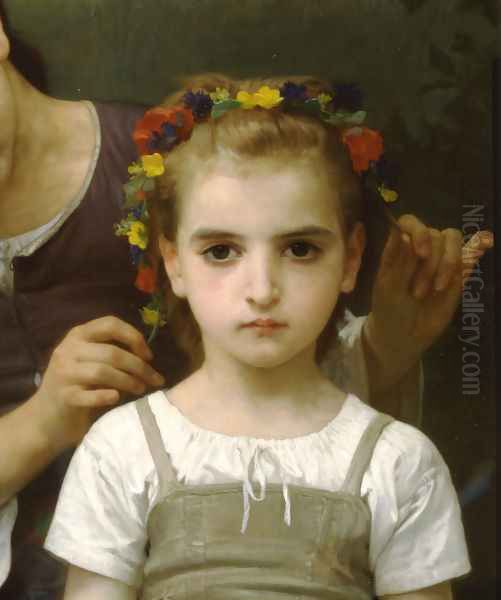 Parure des Champs [detail, right] [The Jewel of the Fields] Oil Painting by William-Adolphe Bouguereau