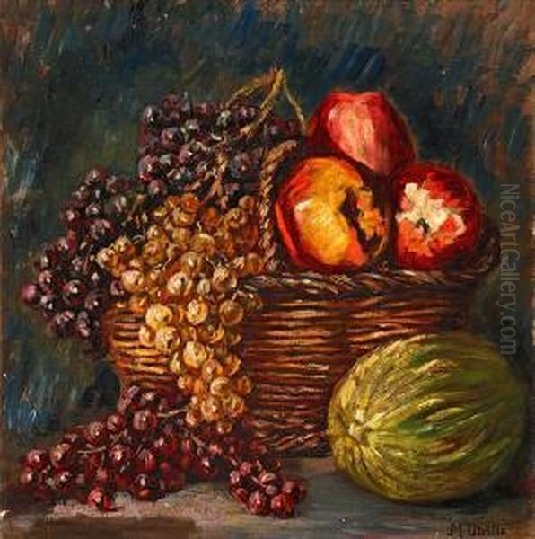 Bodegon Oil Painting by Miguel Utrillo Morlius