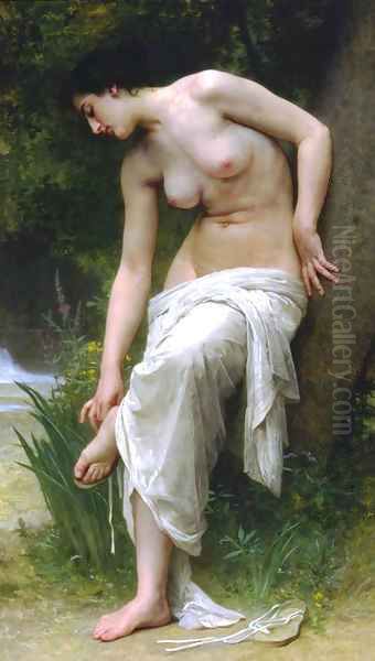 Apres Le Bain Oil Painting by William-Adolphe Bouguereau