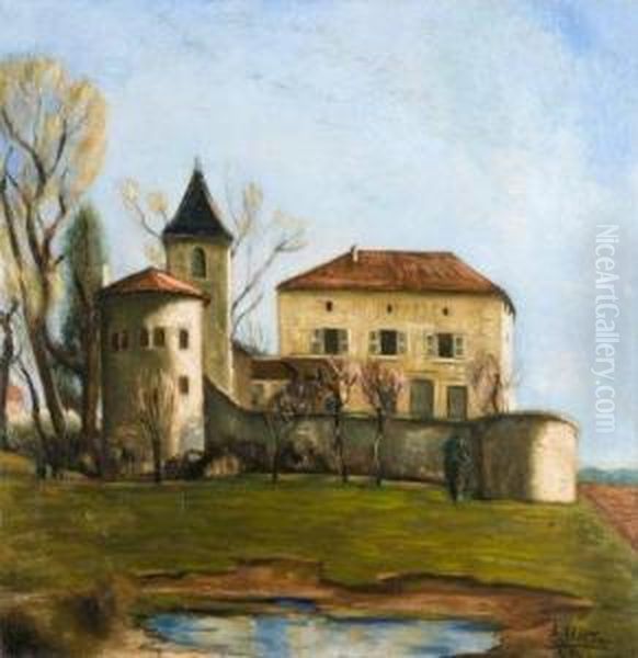 Le Chateau De Saint-bernard Oil Painting by Andre Utter