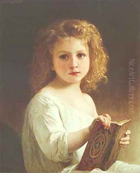 Story Book Oil Painting by William-Adolphe Bouguereau