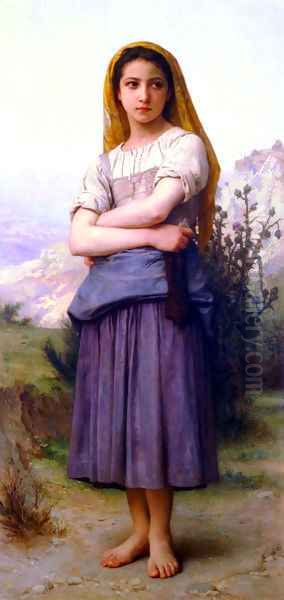 Bergere 1886 Oil Painting by William-Adolphe Bouguereau