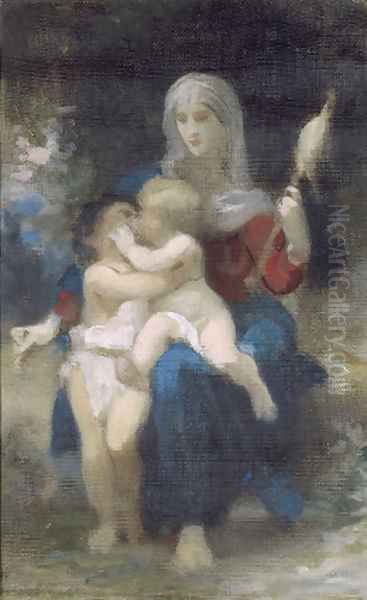 A Study for Sainte Famille Oil Painting by William-Adolphe Bouguereau