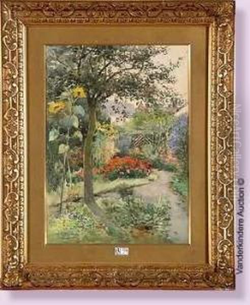 Jardin Fleuri Oil Painting by Victor Uytterschaut