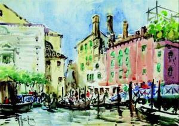 Venezia, Imbarcadero S. Marcuola Oil Painting by Angelo The Elder Vacca