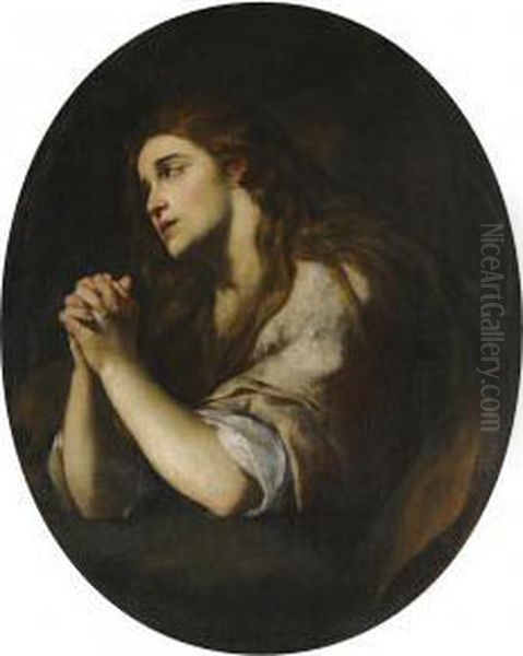 The Penitent Magdalene Oil Painting by Andrea Vaccaro