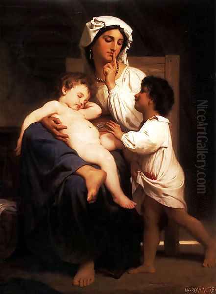 Slumber 2 Oil Painting by William-Adolphe Bouguereau