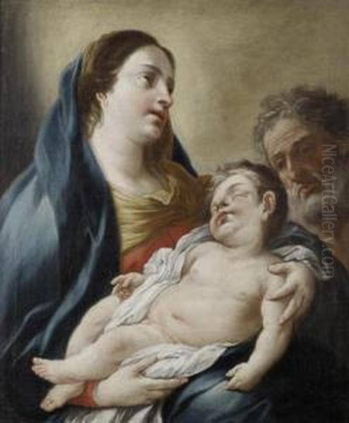 The Holy Family Oil Painting by Domenico Antonio Vaccaro